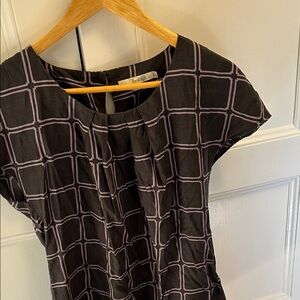 Boden Black and Pink Grid Women's Blouse